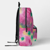 Abstrakt rosa Kreise Gelber Rückenbeutel Bedruckter Rucksack (Links)