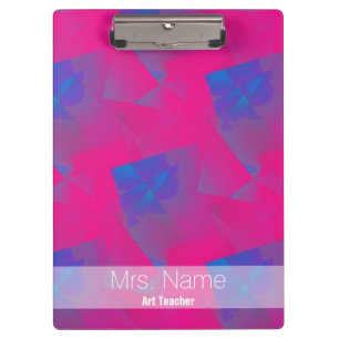 Abstrakt-rosa-kubanischer Individuelle Name-Zwisch Klemmbrett