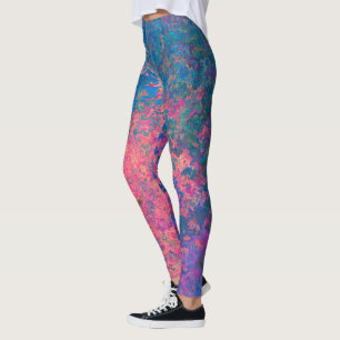 Abstrakt, rosa, Lila & blau, Alkoholtink Leggings
