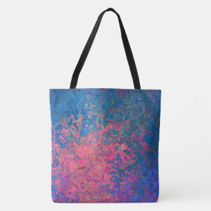 Abstrakt, rosa, Lila & blau, Alkoholtink Tasche