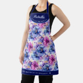 Abstrakt Rosa Lila blumenreich hübsch personalisie Schürze (InSitu)