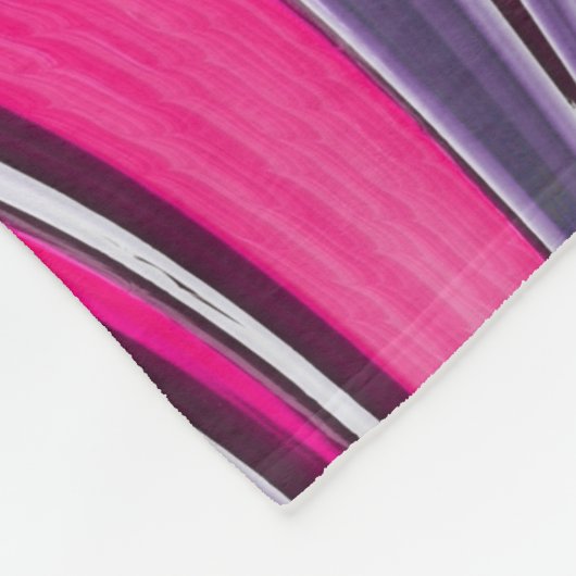 Abstrakt rosa Lila Fraktal Fleecedecke (Ecke)