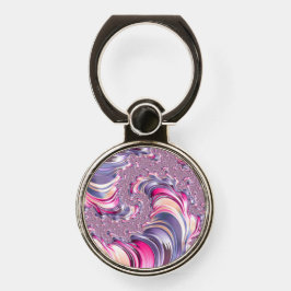 Abstrakt rosa Lila Fraktal Handy Ring