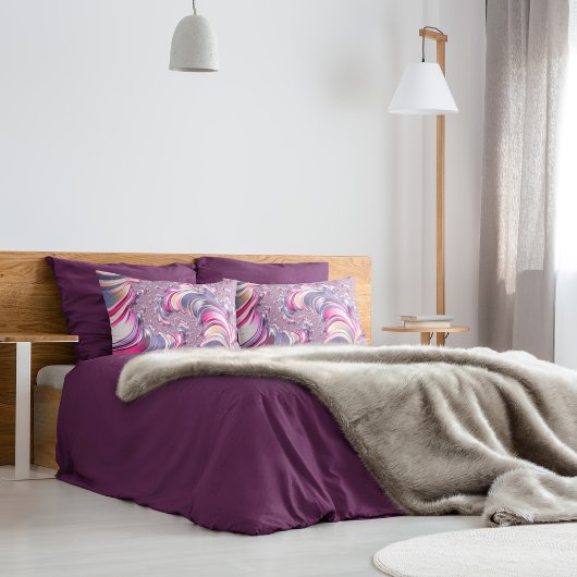 Abstrakt rosa Lila Fraktal Kissenbezug