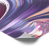 Abstrakt rosa Lila Fraktal Poster (Ecke)