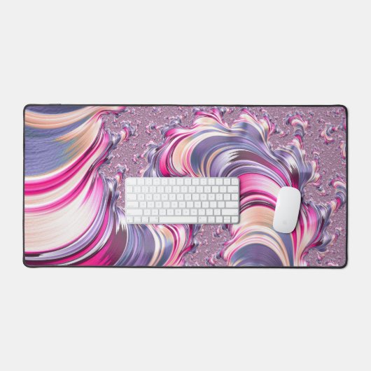 Abstrakt rosa Lila Fraktal Schreibtischunterlage (Tastatur & Maus)