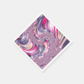 Abstrakt rosa Lila Fraktal Serviette (Ecke)