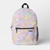 abstrakt rosa lila-gelbe Opal Bedruckter Rucksack (Vorderseite)