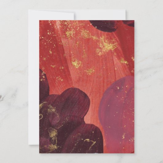 Abstrakt-Rosa-Lila-Gold-Christlich-Bibelhochzeit Einladung (Rückseite)