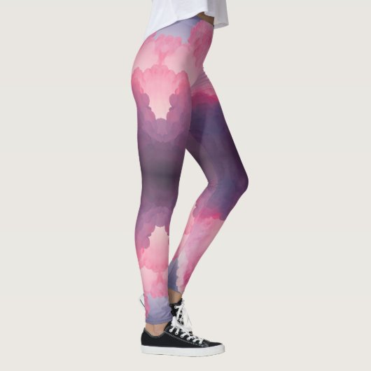 Abstrakt rosa Lila grau laufende Joggen Pants Leggings (Rechts)