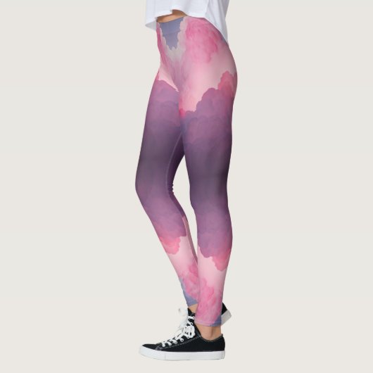 Abstrakt rosa Lila grau laufende Joggen Pants Leggings (Links)