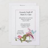 Abstrakt-rosa-Lila-grüne Vogelgrippe-Wirbel Post W Einladung (Vorne/Hinten)