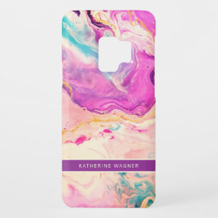 Abstrakt rosa Lila Marmoreinfassung Art Swirl Case-Mate Samsung Galaxy S9 Hülle