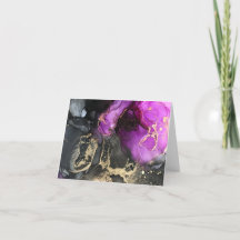 Abstrakt rosa Lila Schwarz Gold Einzigartige Kunst
