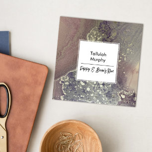 Abstrakt rosa Lila Silbertablette Mama für flüssig Telefonnummerkarte