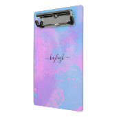 Abstrakt Rosa Lila Türkis Mini Klemmbrett (Gewinkelt2)