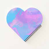 Abstrakt Rosa Lila Türkis Notizblock (Rückseite)