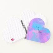 Abstrakt Rosa Lila Türkis Notizblock (Innenseite)