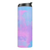 Abstrakt Rosa Lila Türkis Thermosbecher (Nach links gedreht)