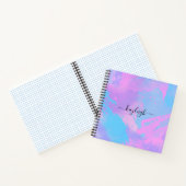 Abstrakt rosa Lila türkisfarbenes Notebook Notizblock (Innenseite)