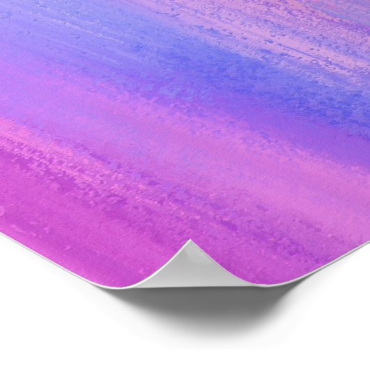 Abstrakt, rosa, Lila und türkisfarben. Poster (Ecke)