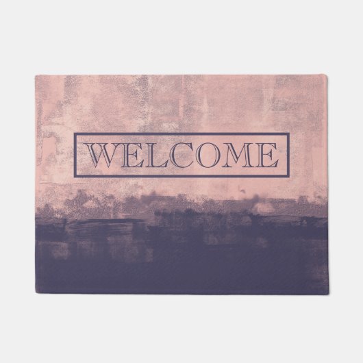 Abstrakt rosa Mäuse Lila Empfang Fußmatte (Vorderseite)