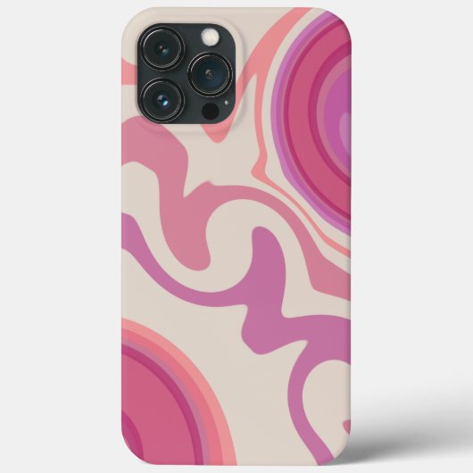 Abstrakt rosa Moderne Wirbel Spaß Case-Mate iPhone Hülle (Rückseite)