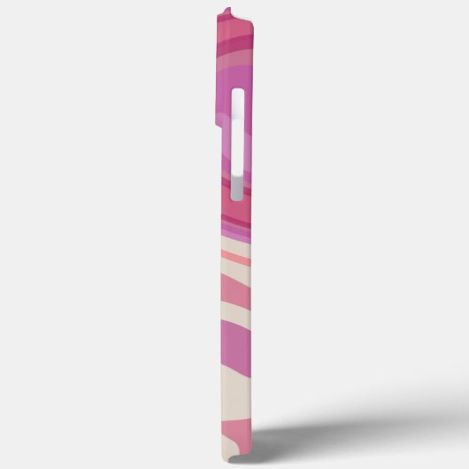 Abstrakt rosa Moderne Wirbel Spaß Case-Mate iPhone Hülle (Rückseite / Links)