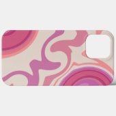 Abstrakt rosa Moderne Wirbel Spaß Case-Mate iPhone Hülle (Rückseite (Horizontal))