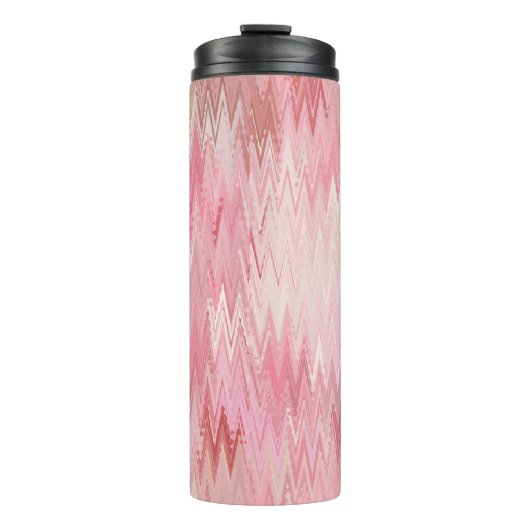 Abstrakt-rosa-Mosaikbild Thermosbecher (Vorderseite)