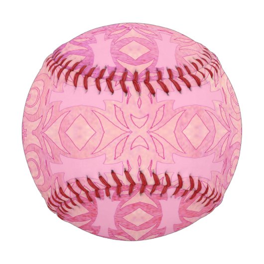 abstrakt rosa Muster Baseball (Vorderseite)