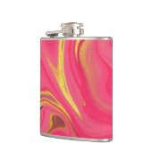 abstrakt rosa Muster Flachmann (Links)
