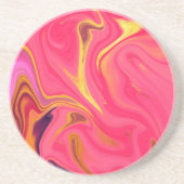 abstrakt rosa Muster Getränkeuntersetzer (Vorne)