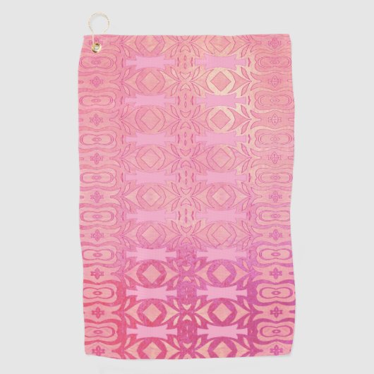 abstrakt rosa Muster Golfhandtuch (Vorderseite)