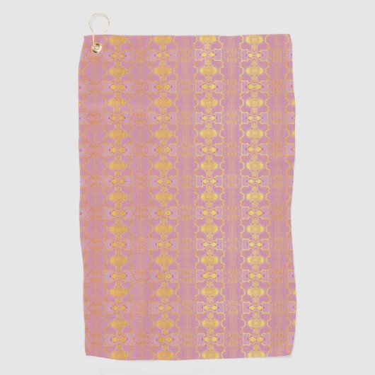 abstrakt rosa Muster Golfhandtuch (Vorderseite)