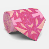 abstrakt rosa Muster Krawatte (Gerollt)