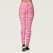abstrakt rosa Muster Leggings (Rückseite)