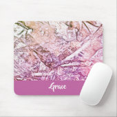 Abstrakt rosa Muster Monogramm Mousepad (Mit Mouse)