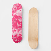 Abstrakt rosa Musterskateboard Skateboard (Vorderseite)