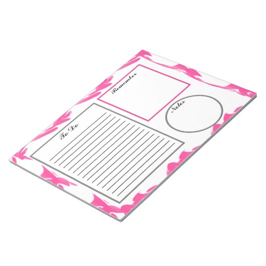 Abstrakt rosa notizblock (angewinkelt)