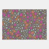 Abstrakt rosa Orange Brown Polka Dot Muster Geschenkpapier Set (Vorderseite)
