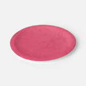 Abstrakt-rosa-Papier-Teller Pappteller (Schrägansicht)