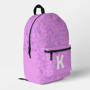 Abstrakt rosa Pinselstrich Moderne Kunst Bedruckter Rucksack