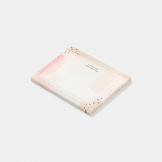 Abstrakt rosa post-it klebezettel (angewinkelt)