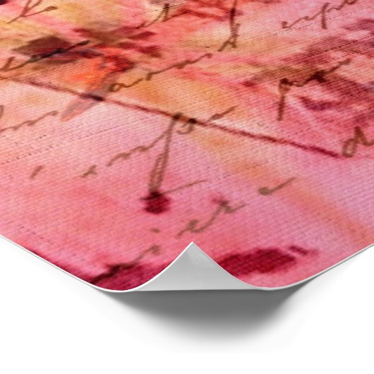 Abstrakt rosa poster (Ecke)