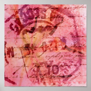 Abstrakt rosa poster