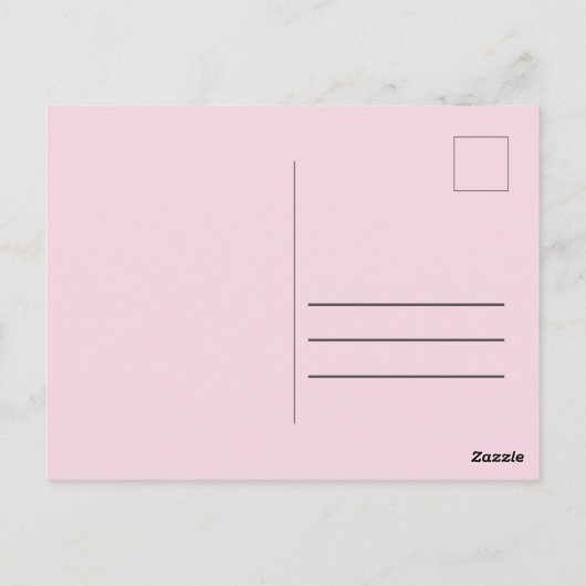 Abstrakt rosa Postkarte (Rückseite)
