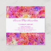 Abstrakt rosa quadratische visitenkarte (Rückseite)