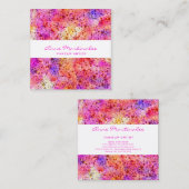 Abstrakt rosa quadratische visitenkarte (Vorne/Hinten)