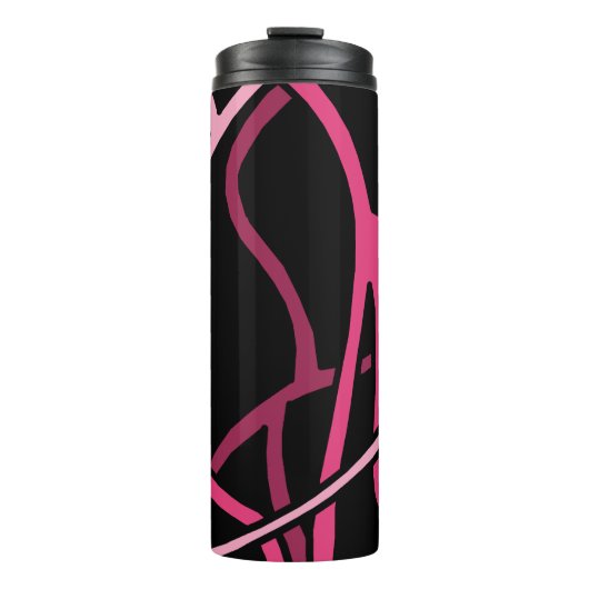 Abstrakt rosa Reben Thermosbecher (Vorderseite)